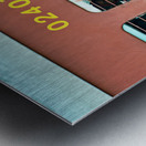 People travel on a train in Rajasthan India during the day Metal print