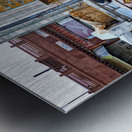 Streets of Bikaner in Rajasthan show daily life and animals Metal print