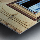 Decorated painted house in Jaisalmer Rajasthan shows local art Metal print