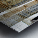 Jain old temples with intricate pillars in Ranakpur Rajasthan Metal print