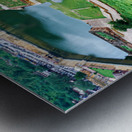 Exploring Amber Palace in Rajasthan with visitors and elephants Metal print