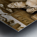 Hindu erotic sculptures at Khajuraho temples in Madhya Pradesh Metal print