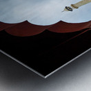 View of the Taj Mahal from an archway in Agra India Metal print