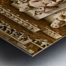 Sculptures of love at Khajuraho temples in Madhya Pradesh India Metal print