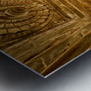 Nandi shrine in Khajuraho Madhya Pradesh shows ancient stone ca Metal print