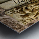 Sculptures on Hindu temples in Khajuraho Madhya Pradesh India Metal print