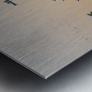 Sunrise at Ganges River in Varanasi with boats and activities Metal print