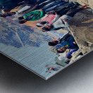 Cremation rites by the Ganges River in Varanasi India Impression metal