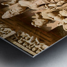 Hindu temples in Khajuraho display intricate carvings of life Metal print