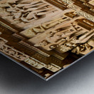 Hindu erotic temples in Khajuraho Madhya Pradesh showcase sculp Metal print