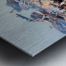 Cremation rites by the river Ganges in Varanasi India Metal print