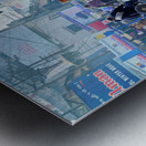 Cows roam the streets of Varanasi Benares Uttar Pradesh Metal print