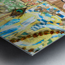 Holy man sadhu in Varanasi Uttar Pradesh sharing wisdom Metal print