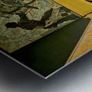 Toledo station view in Naples Metro with artwork above Metal print