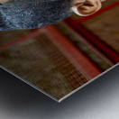 Statues of Christmas nativity scene at artisan workshops in Napl Metal print