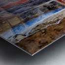 Exploring ancient wall paintings in Pompeii in Naples Campania I Metal print