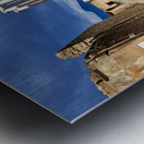 Exploring Pompeii ruins in Campania Italy on a cloudy day Metal print