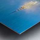 Aerial view of Manhattan skyline at dusk with Chrysler Building Metal print