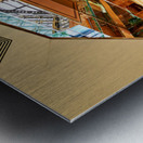 Visitors explore the Trump Tower Atrium in Manhattan New York Metal print