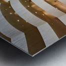 Visitors explore interior of Solomon R. Guggenheim Museum in New Metal print