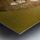 Sculpture of buddha in asian art gallery in metropolitan museum  Metal print