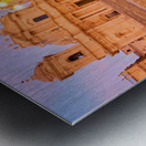 Noto Cathedral in Sicily glows at dusk with streetlights Metal print