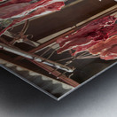 Market scene in Catania with fresh meat on display Metal print
