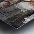 Fresh seafood display at Piscaria market in Catania Sicily Metal print