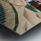 Visit to King Abdullah Mosque in Amman Jordan during prayer time Metal print