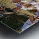 Visitors participate in baptism ceremony at Jordan River site Metal print