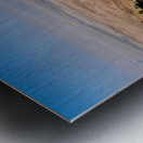 View from Mount Nebo shows signs and the Landscape of Jordan Metal print