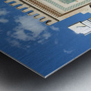 People walk through Bab Bou Jeloud a famous gate in Fez Morocc Metal print