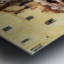 Chouara Tannery in Fez Morocco showing leather dyeing process Metal print