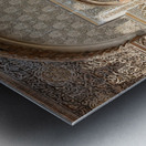 Detailed architecture at Al Attarine Madrasa in Fez Morocco Metal print