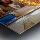 Fried sweets stall in the old town of Fez Morocco selling treat Metal print