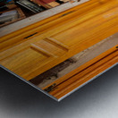 Old man in second hand shop at medina in Fez Morocco Metal print