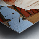 Fresh orange juice stall in Djema el Fnaa square in Marrakesh M Metal print