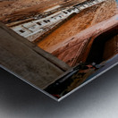 Children play in the alleys of the Medina in Fez Morocco Metal print