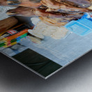 Goat heads ready to serve in Marrakeshs Djema el Fna Metal print