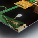 Snail dinner served at street vendors in Marrakech night market Metal print