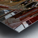 Life in the souk of Marrakesh showing local shops and items Metal print