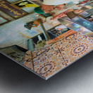 Meknes butcher in the souk selling fresh meat and sausages Metal print