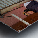 Tailor working in souk of Meknes Morocco Metal print