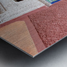 Narrow alleys in Marrakeshs Medina show traditional architectur Metal print