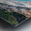 Leisure time at Marina Grande beach in Scilla Calabria Italy Impression metal