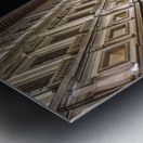 Museum visit at night at Museo degli Uffizi in Florence Italy Metal print