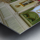 Visitors explore Palatine Gallery in Palazzo Pitti in Florence Metal print