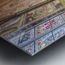 Basilica di Santa Croce interior in Florence Tuscany Italy Metal print