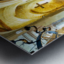 Exploring the interior of La Magione church in Palermo Sicily  Metal print