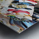 Footwear display at Ballaro street market in Palermo Sicily Metal print